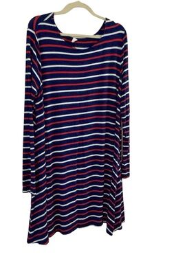 Old Navy Navy, Red & White Striped Midi Dress